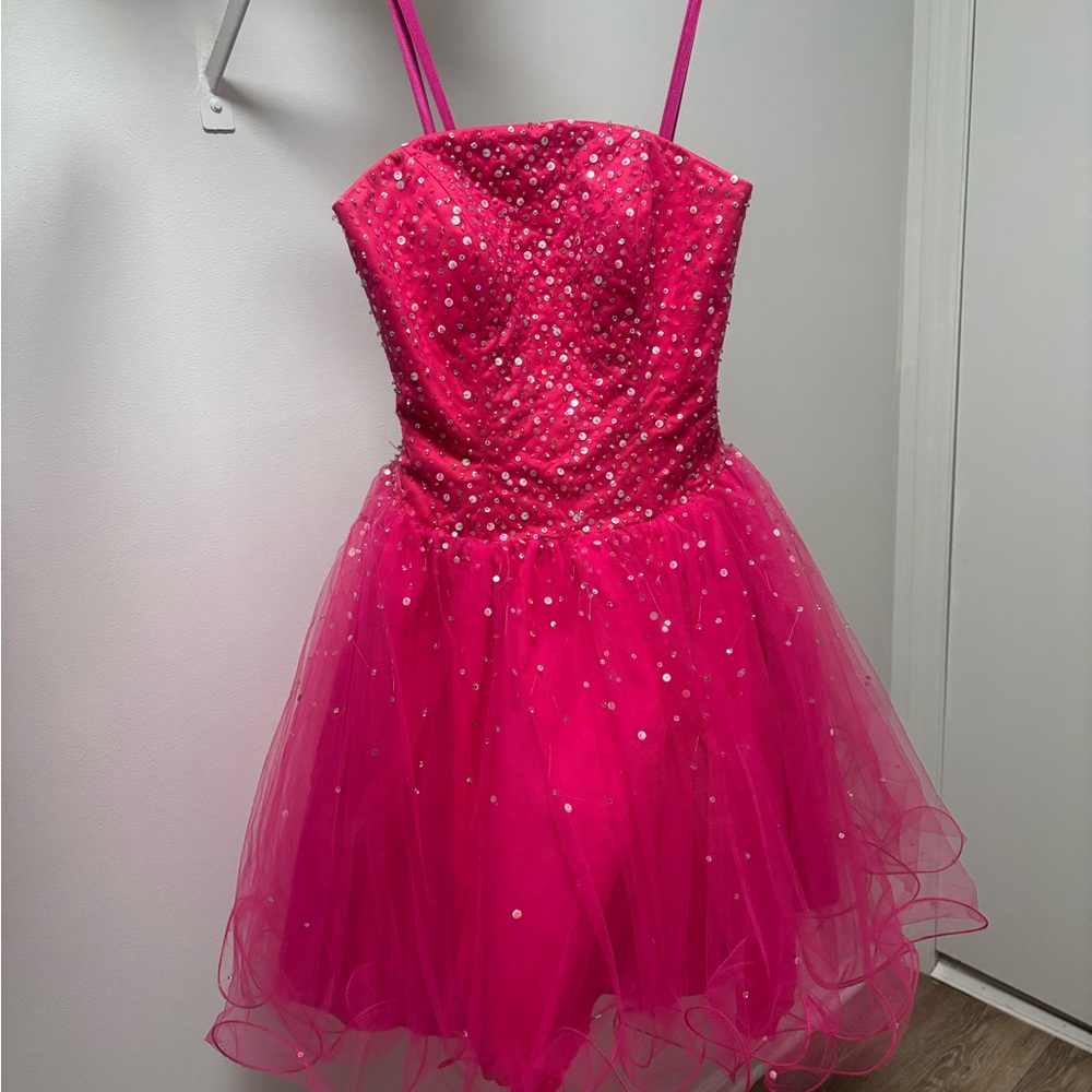 Sparkling Pink Party Dress - Picture 2 of 9